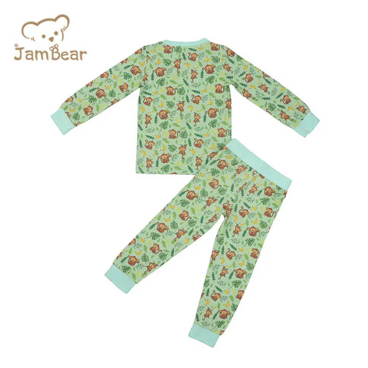 بيجامات أطفال من الخيزران العضوي  Organic Bamboo Printed Kids Pajamas