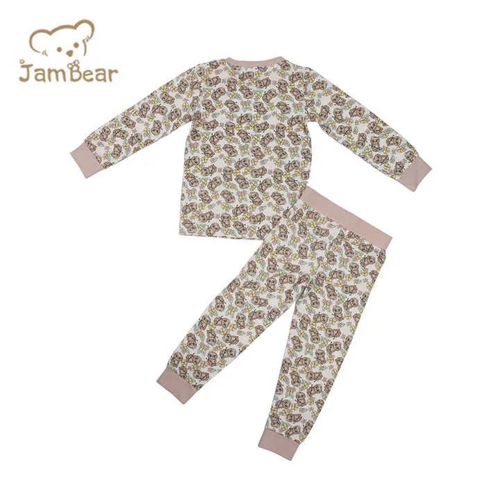 بيجامات أطفال من الخيزران العضوي  Organic Bamboo Printed Kids Pajamas