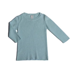 3/4 SLEEVE RIBBED CREW NECK