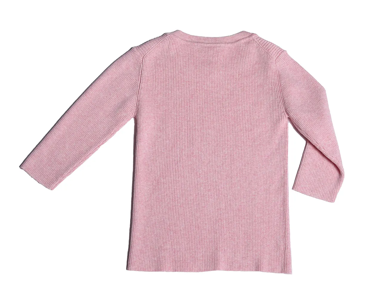 3/4 SLEEVE RIBBED CREW NECK