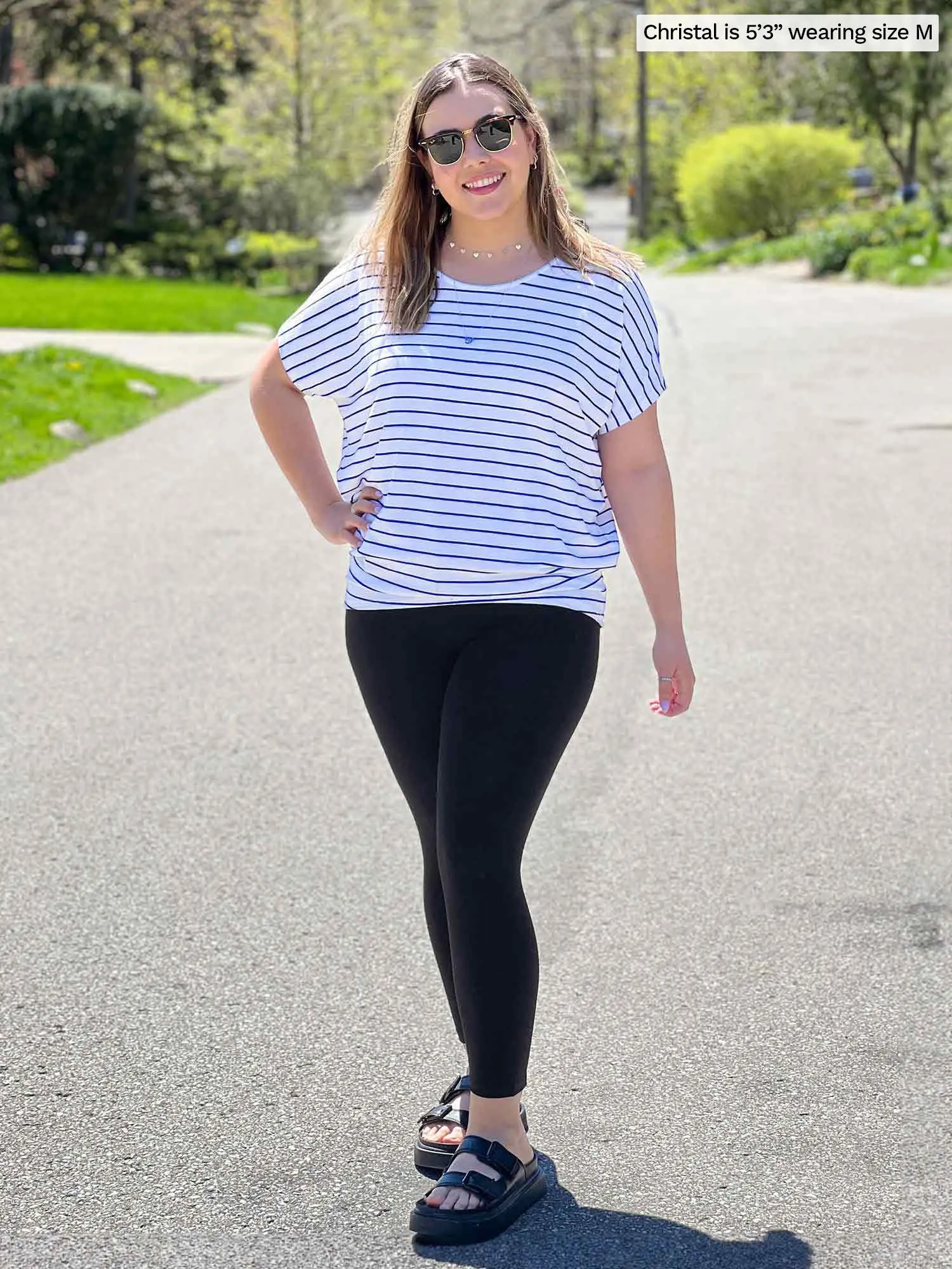 Adisa reversible neckline slouchy dolman top - FINAL SALE