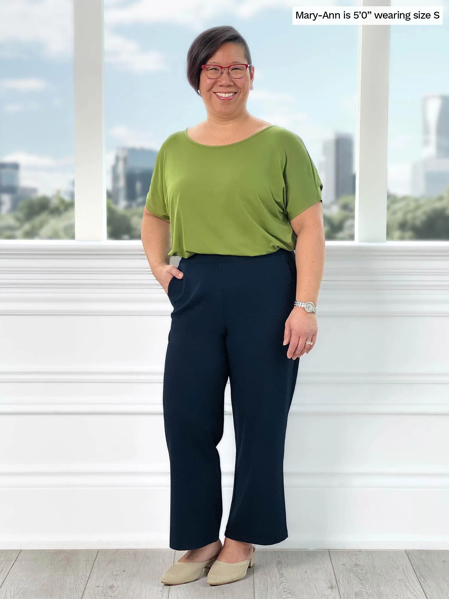 Adisa reversible neckline slouchy dolman top - FINAL SALE
