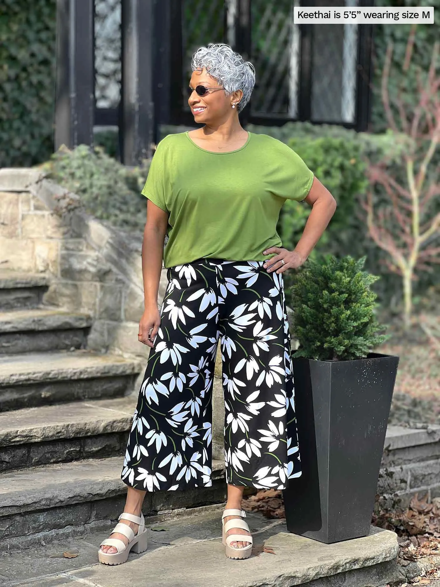 Adisa reversible neckline slouchy dolman top - FINAL SALE
