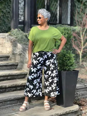 Adisa reversible neckline slouchy dolman top - FINAL SALE