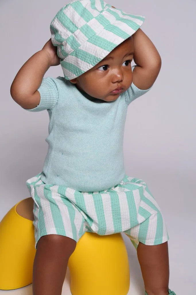 BABY SHORT SLEEVE RIBBED CREW NECK