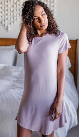 Betsy Short Sleeve Fitted Bamboo Nightshirt