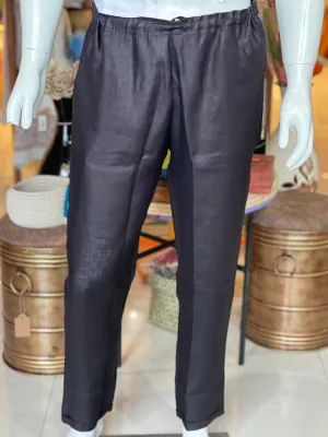 Black Mens comfy natural hemp lounge pants
