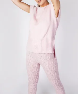 Boxy Jersey Vest Blush