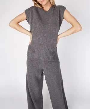 Boxy Jersey Vest Smoke