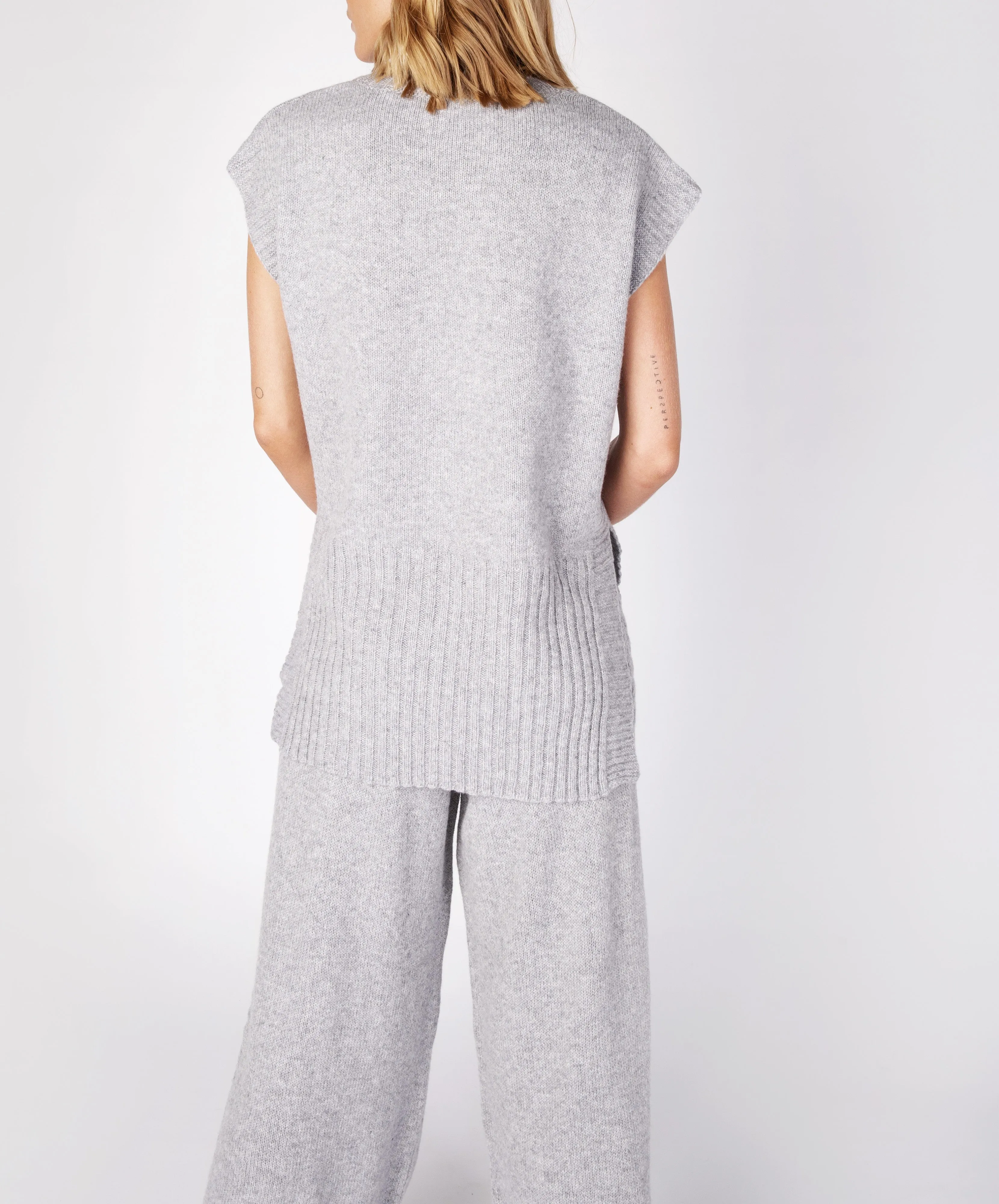 Boxy Jersey Vest Soft Grey