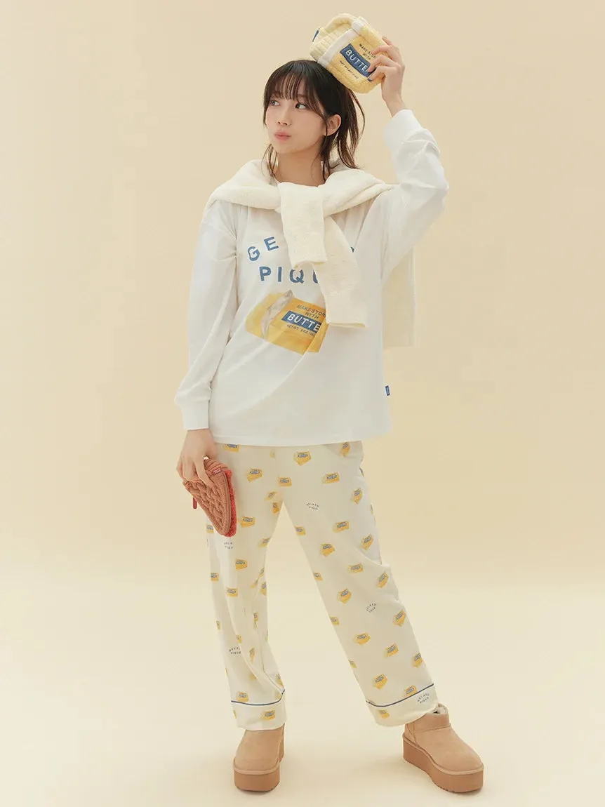 BUTTER/PIE Long Sleeve Lounge Top