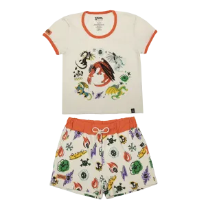 Chromatic Dragons Ringer Tee Sleep Set