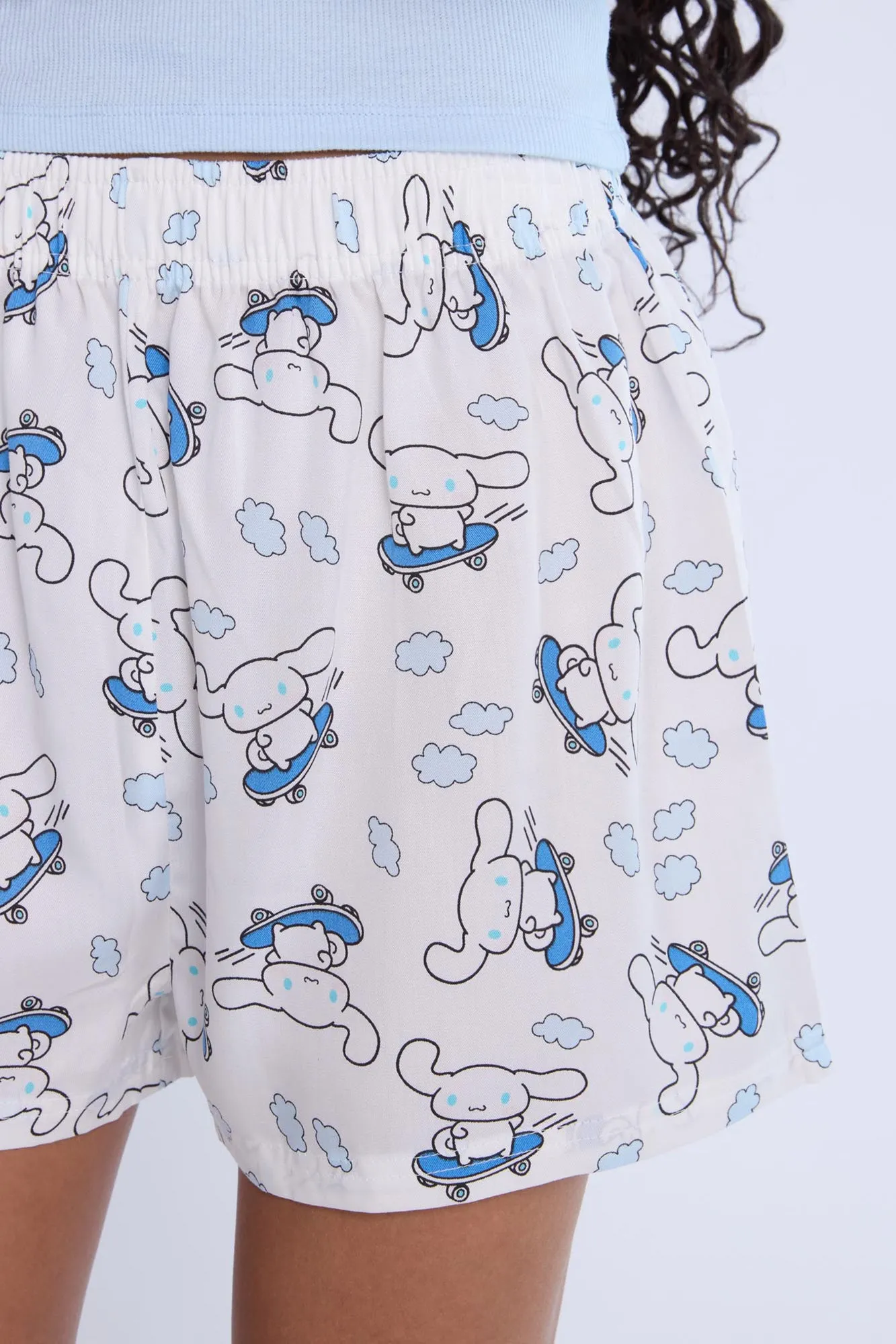 Cinnamoroll Embroidered Pajama Tank Top And Boxer Shorts 2-Piece Set
