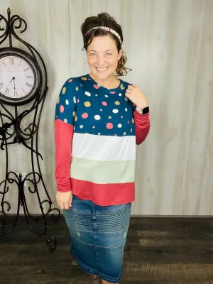 Colorful Polka Dot Top