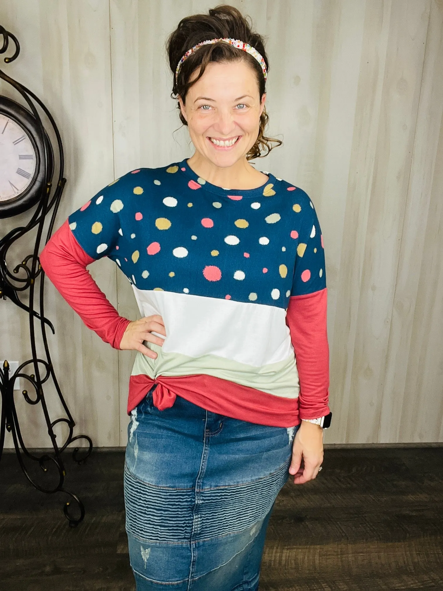 Colorful Polka Dot Top