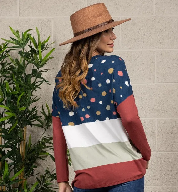 Colorful Polka Dot Top