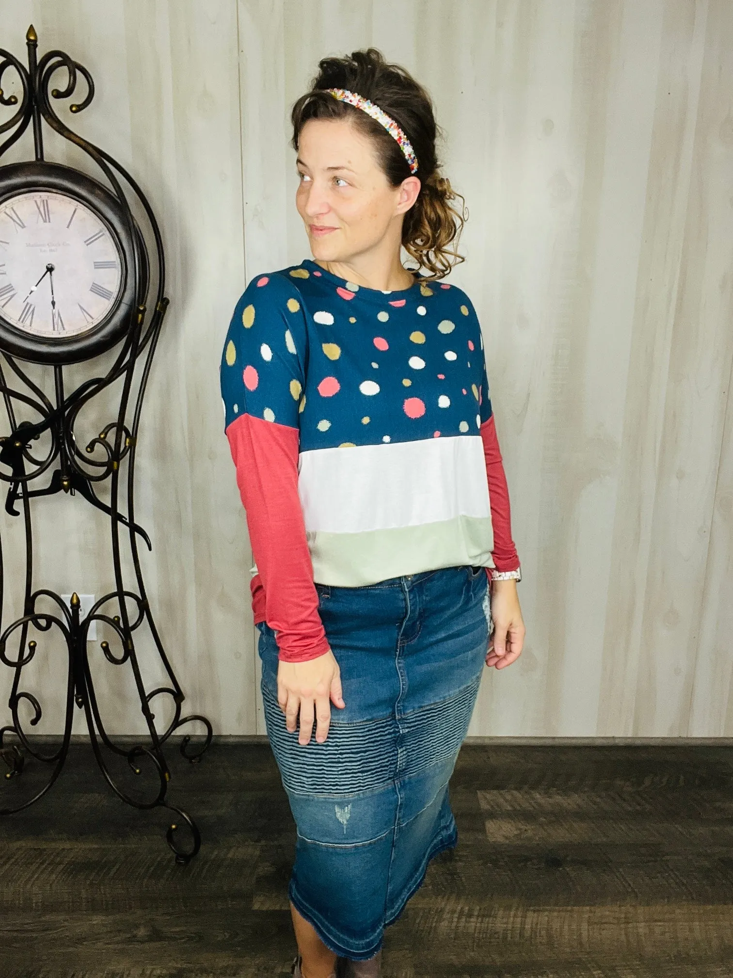 Colorful Polka Dot Top