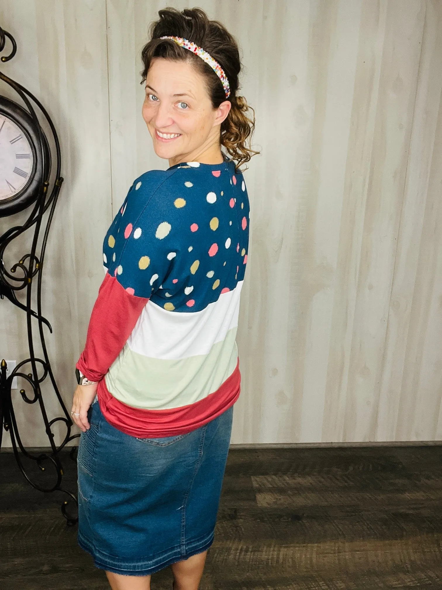 Colorful Polka Dot Top