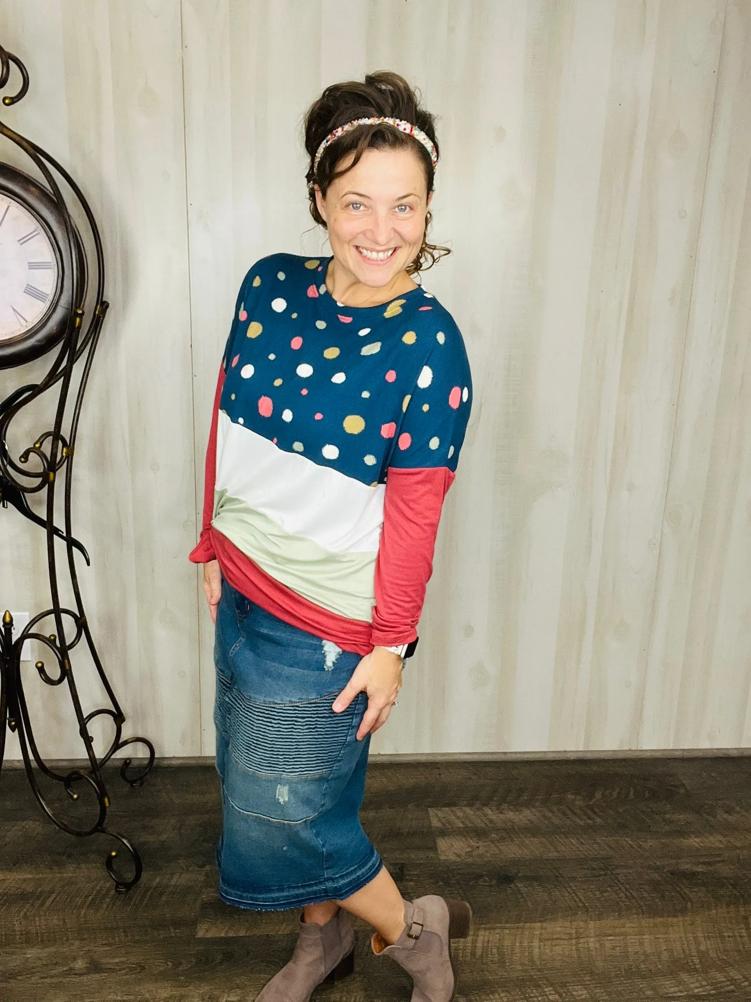 Colorful Polka Dot Top