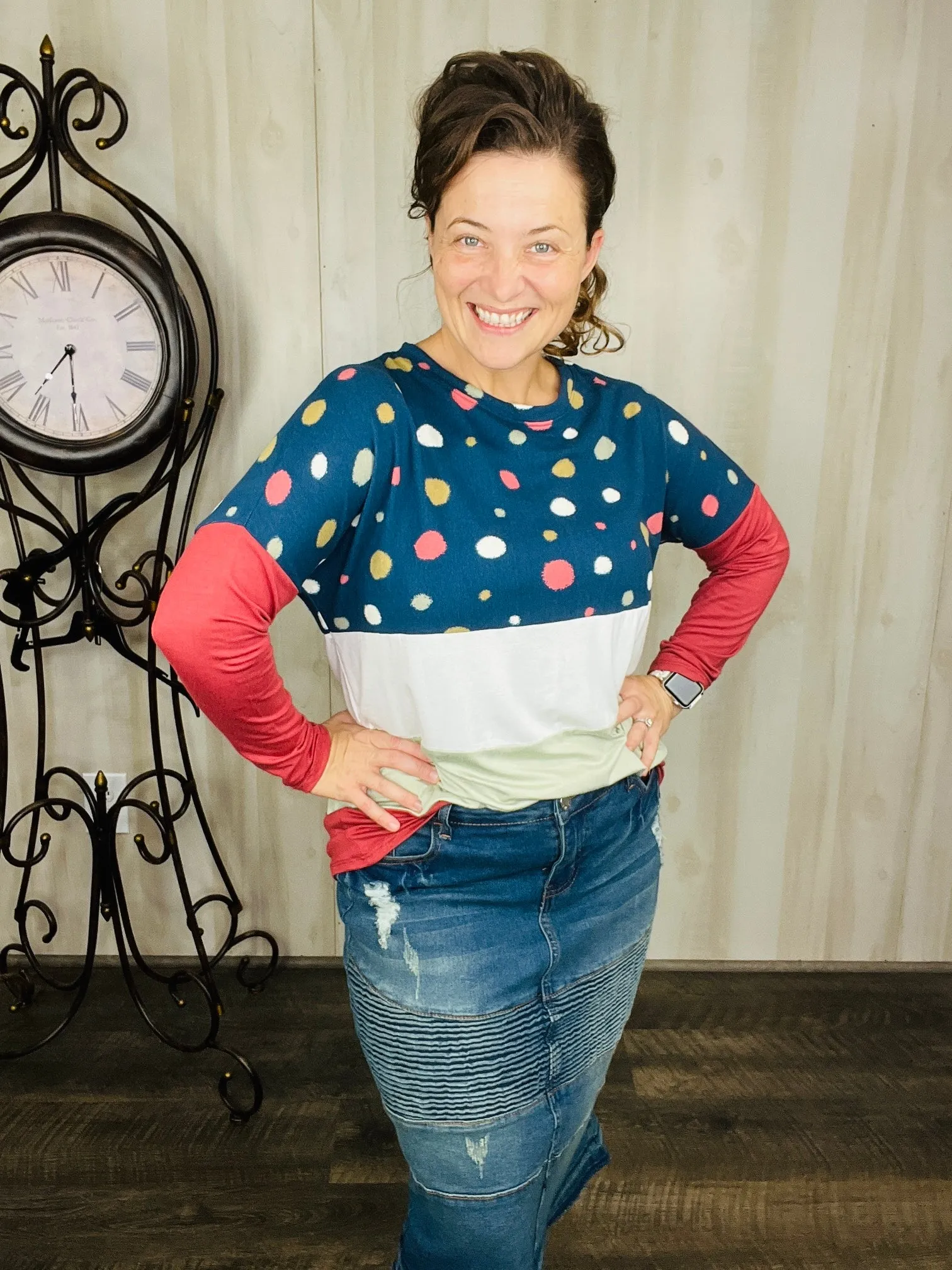 Colorful Polka Dot Top