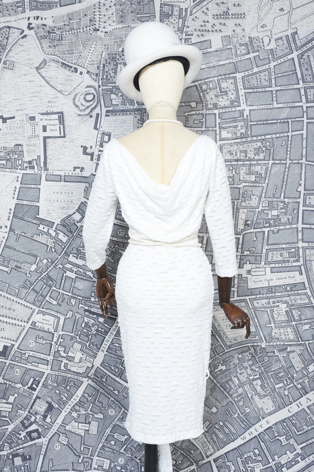 CORA JERSEY DRESS WHITE