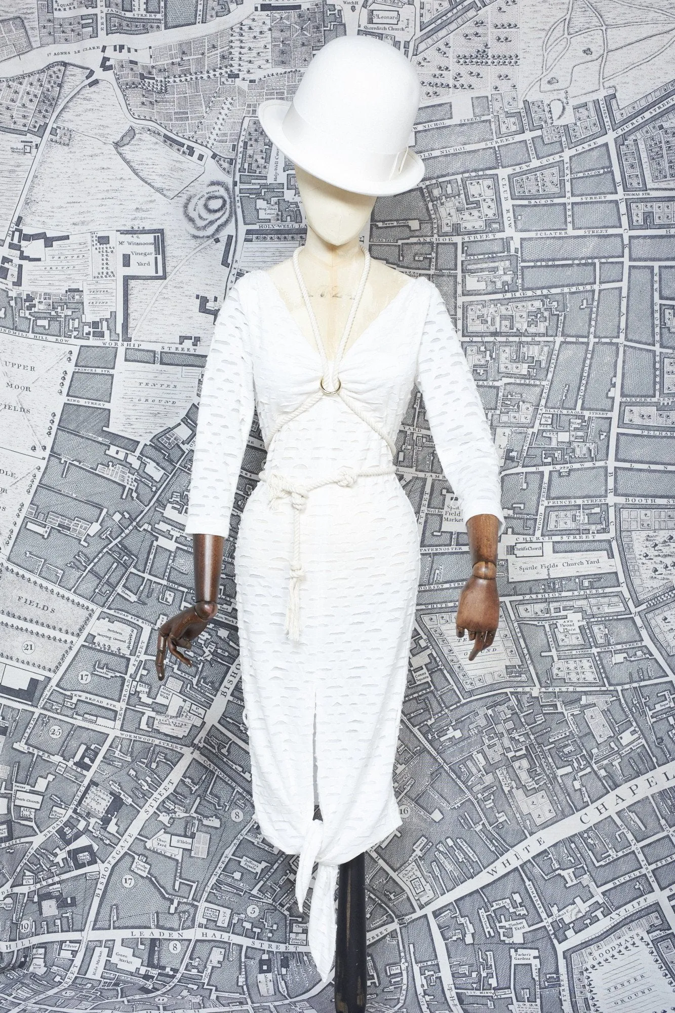 CORA JERSEY DRESS WHITE