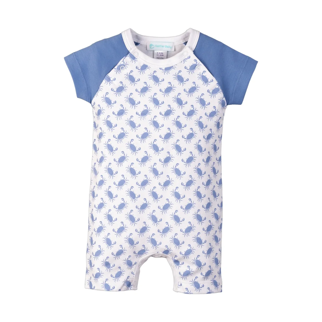 Crab Crawl Pima Cotton Sailor Romper