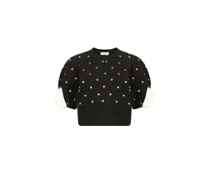 CROPPED POLKA DOT TOP