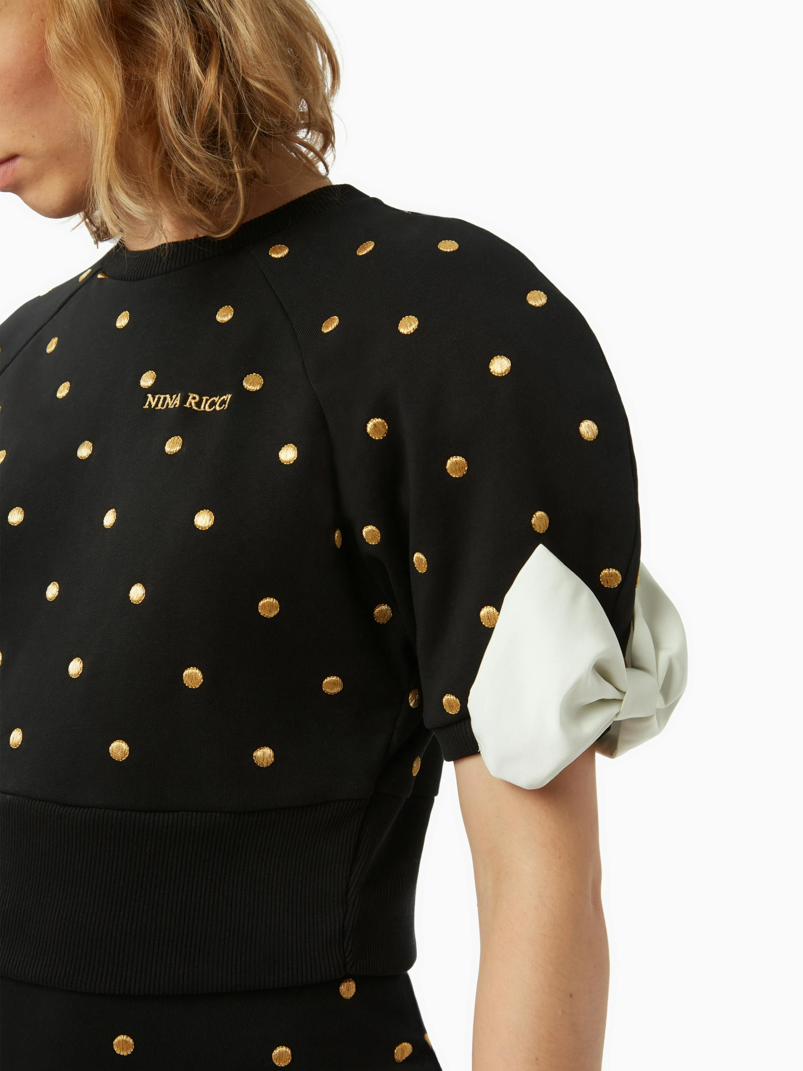 CROPPED POLKA DOT TOP