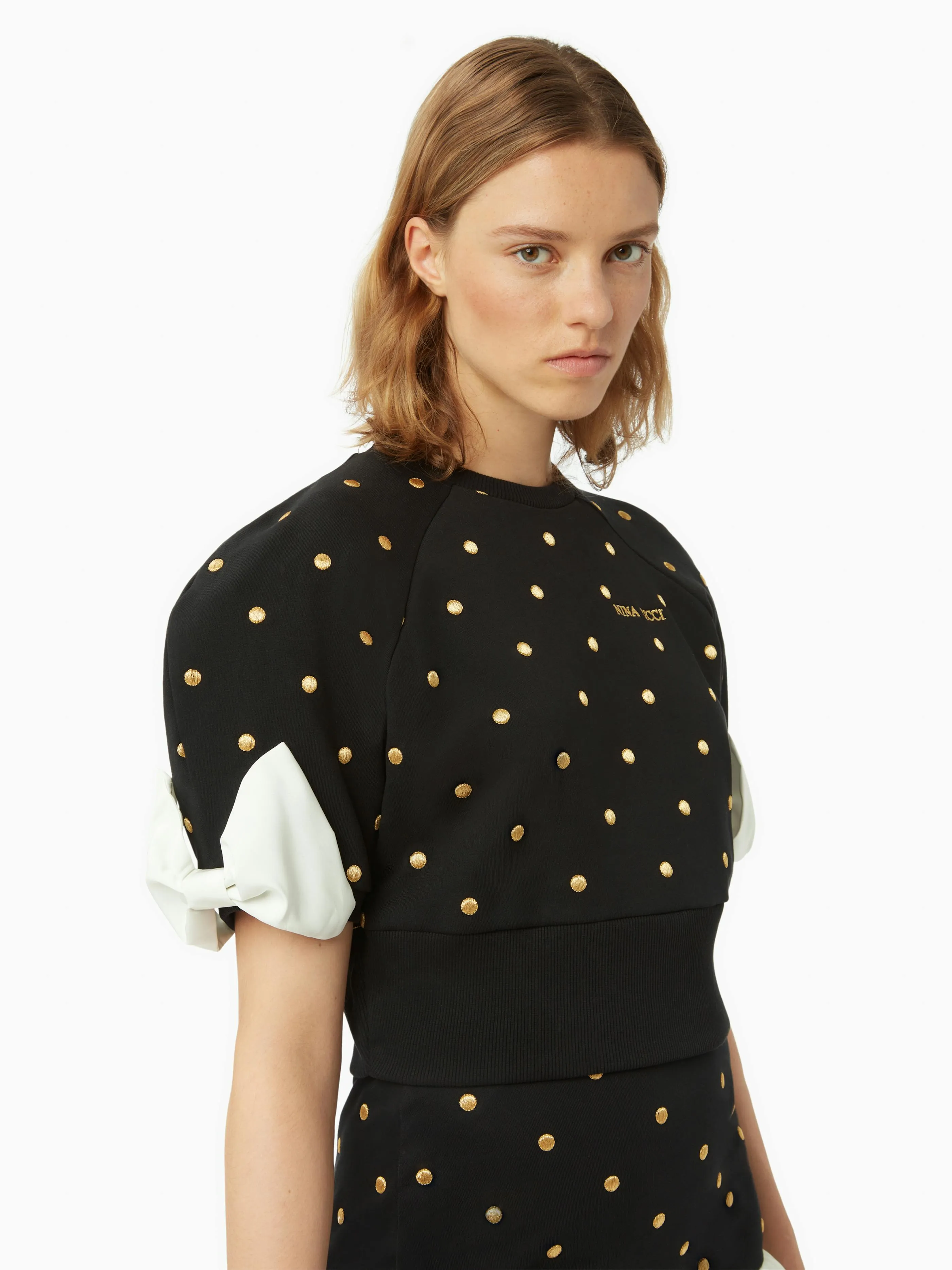 CROPPED POLKA DOT TOP