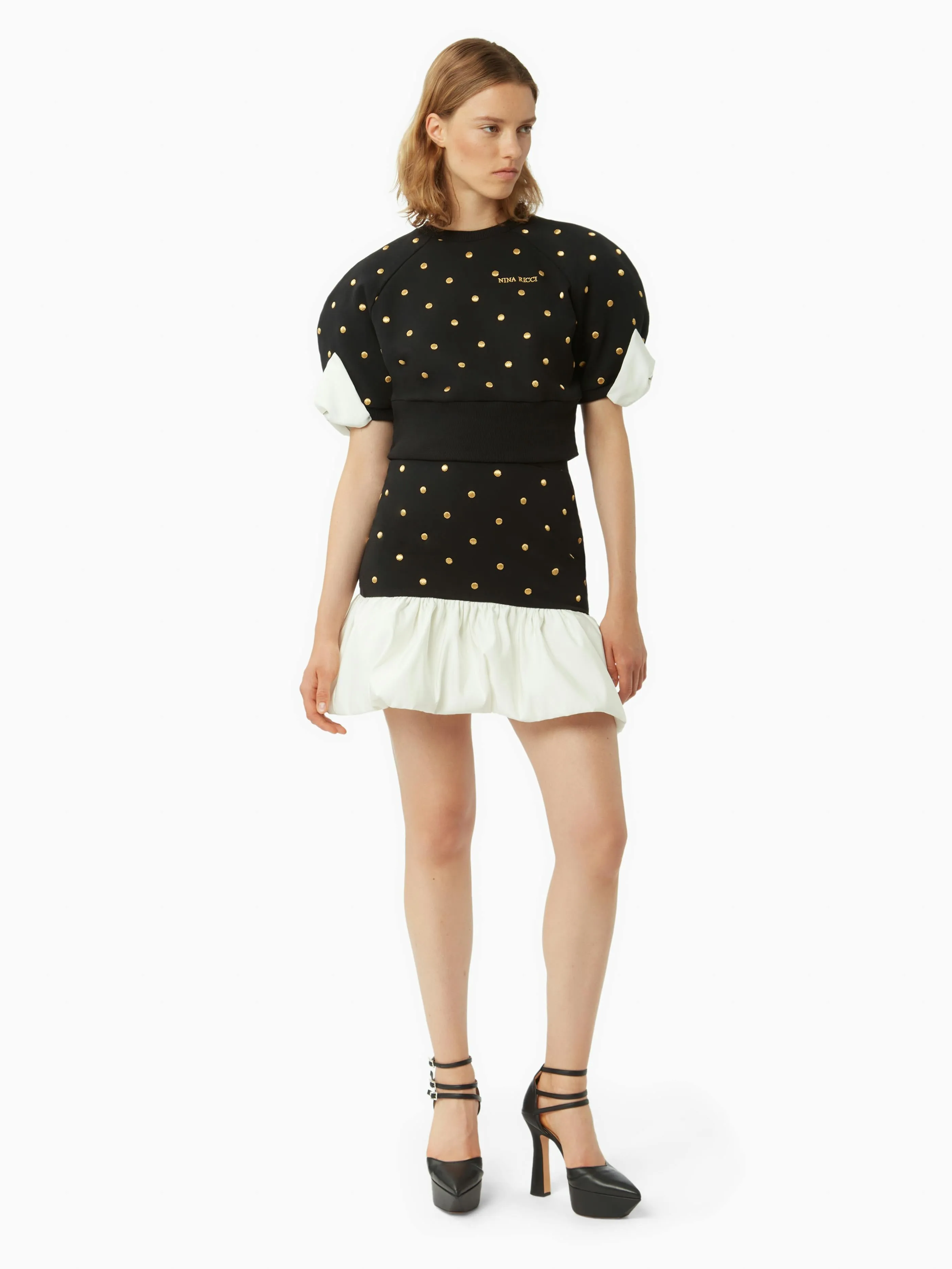 CROPPED POLKA DOT TOP