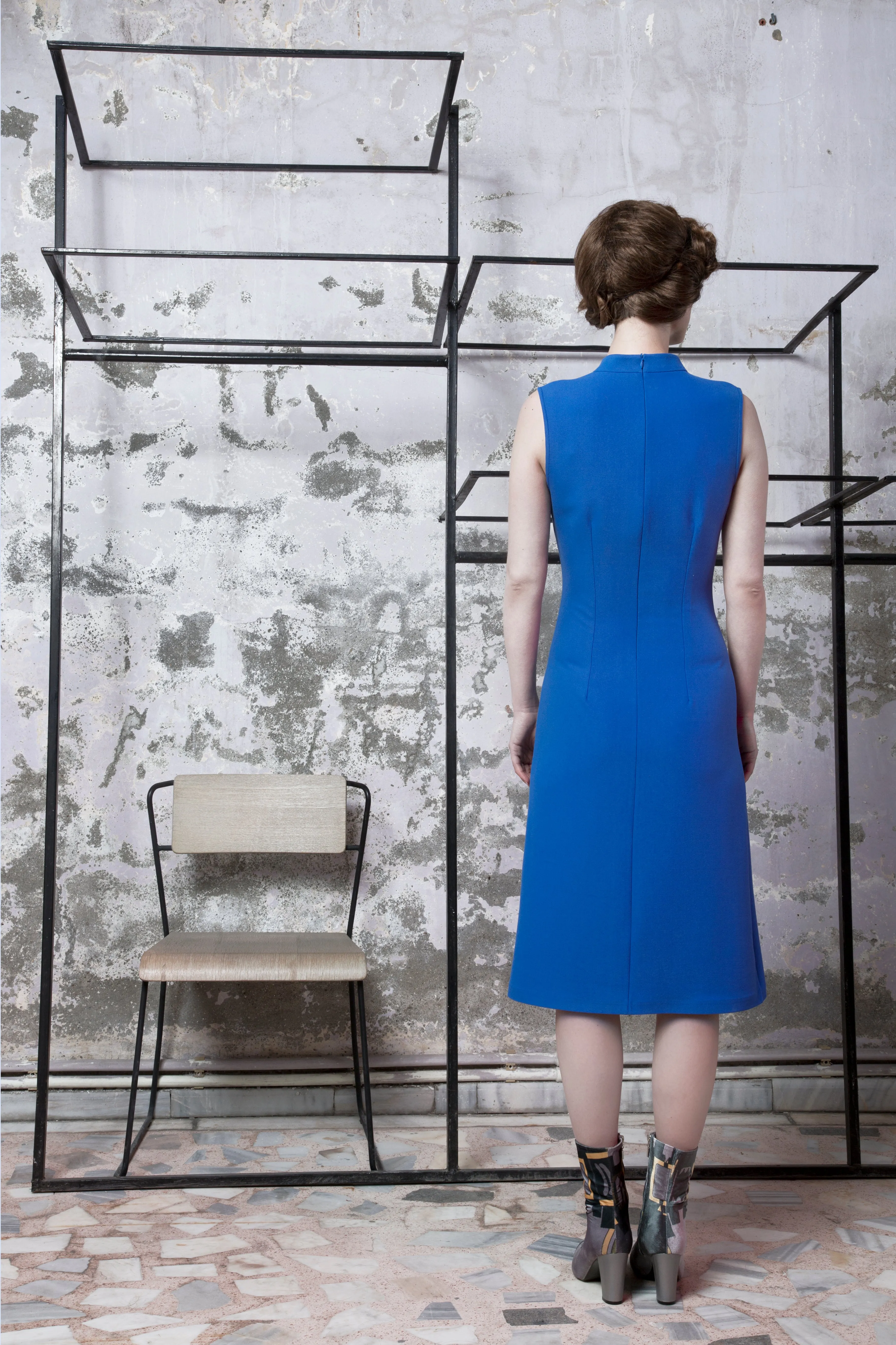 Electrified Blue Midi Dress