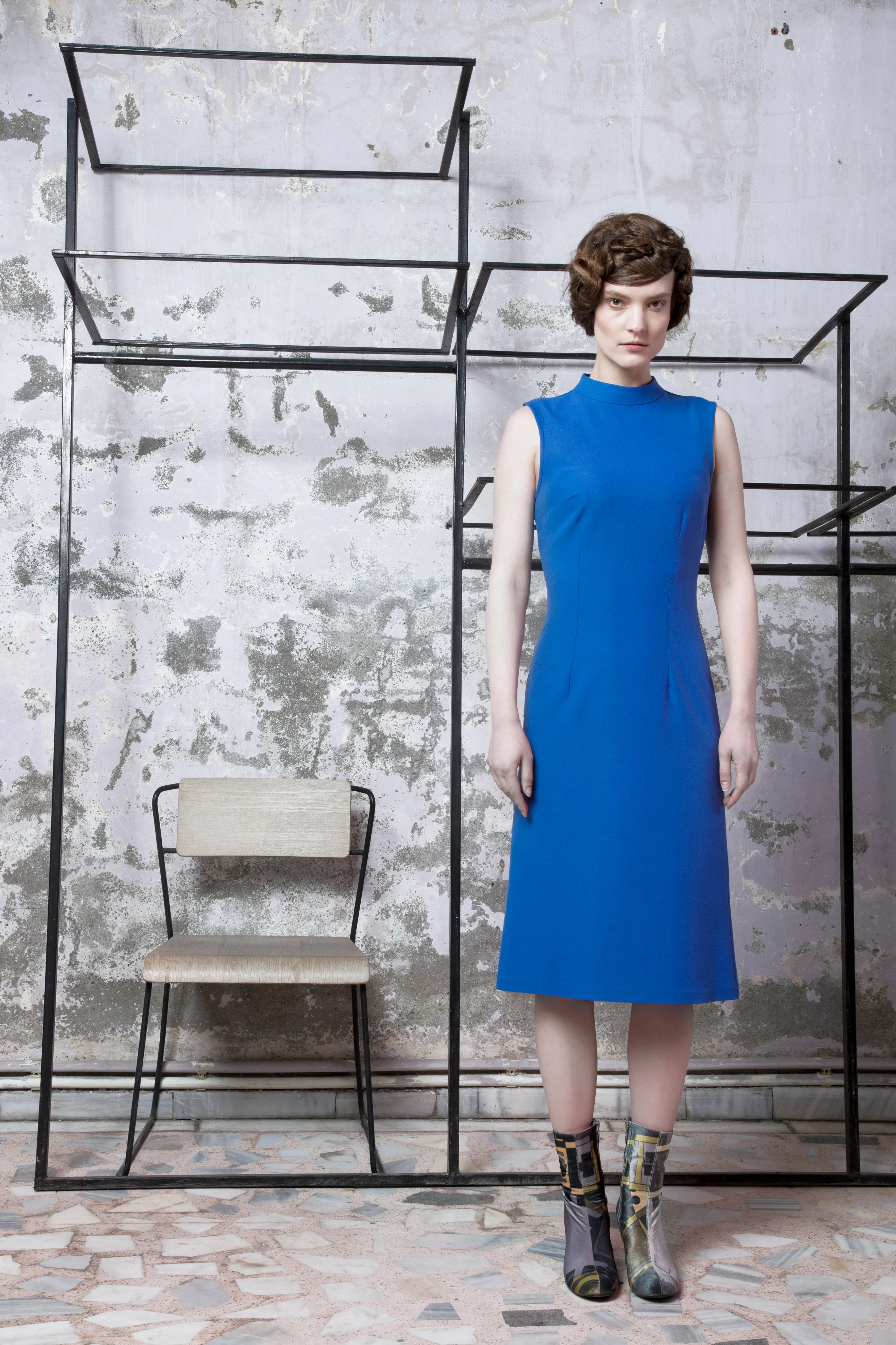 Electrified Blue Midi Dress