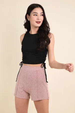 ELLIS KNIT SHORTS IN ASH ROSE