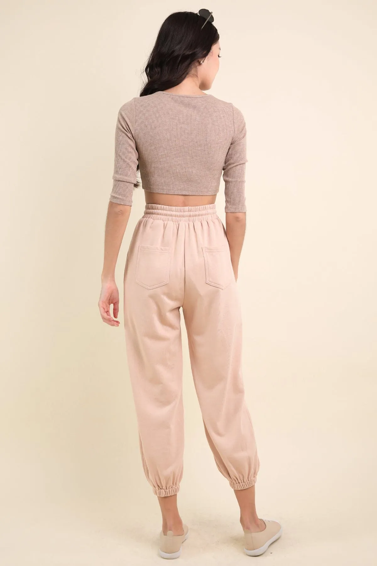 ELLIS SLEEVE KNIT TOP IN ACORN