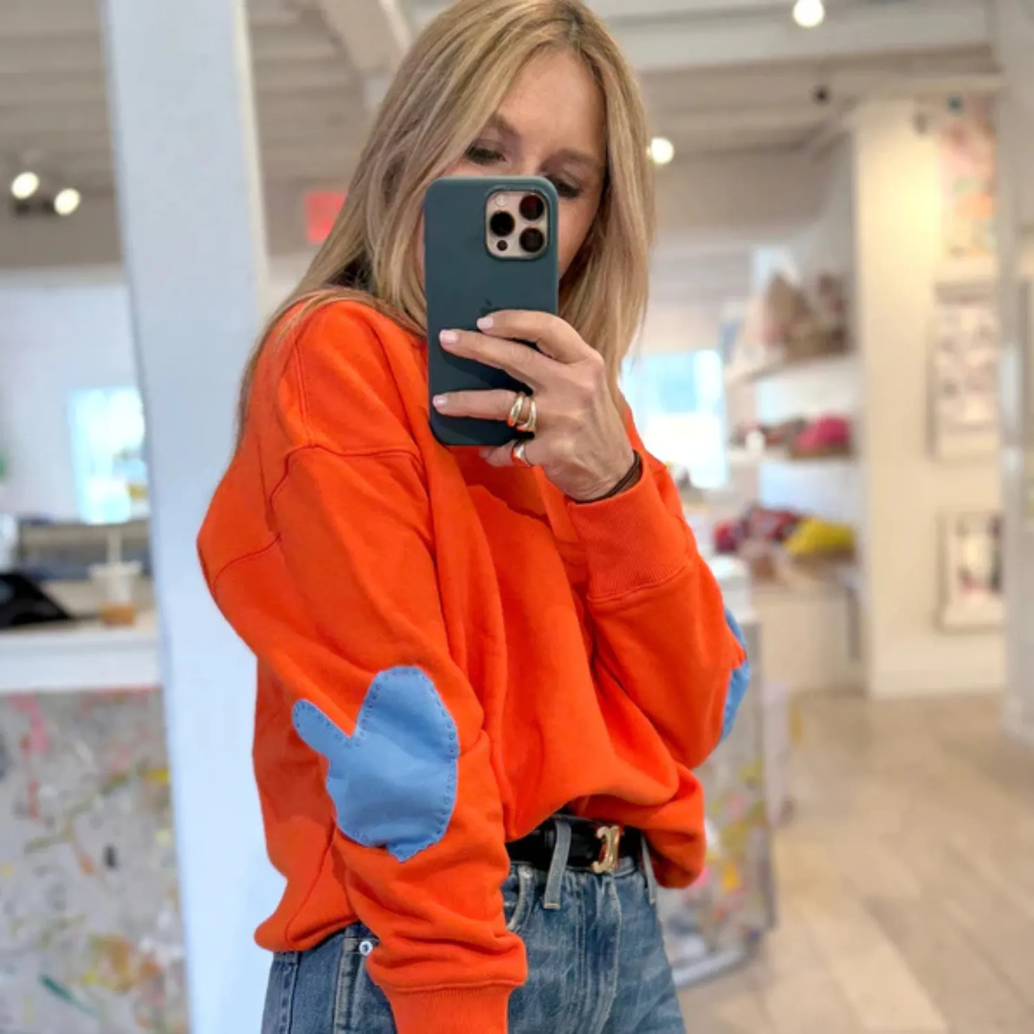 Ex-Boyfriend Patchwork Sweatshirt (Aperol Orange)