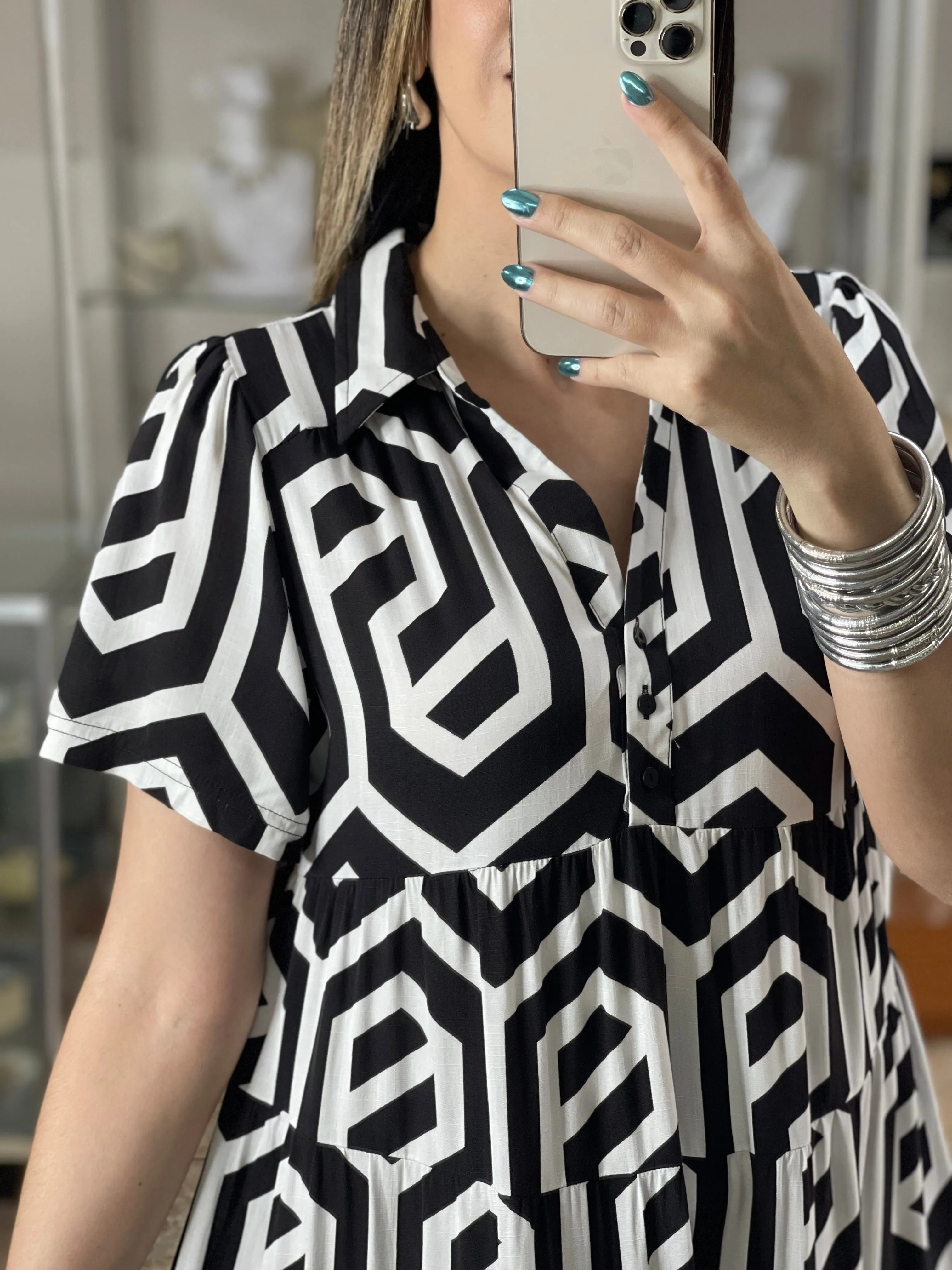 Geometric Midi Dress