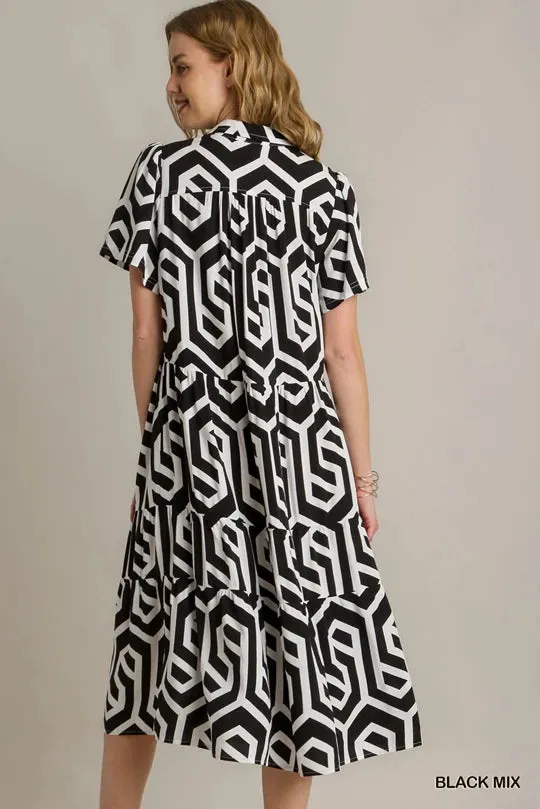 Geometric Midi Dress