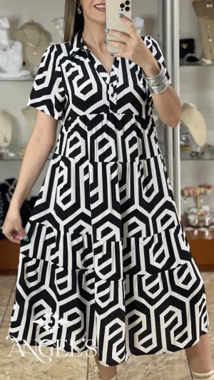 Geometric Midi Dress