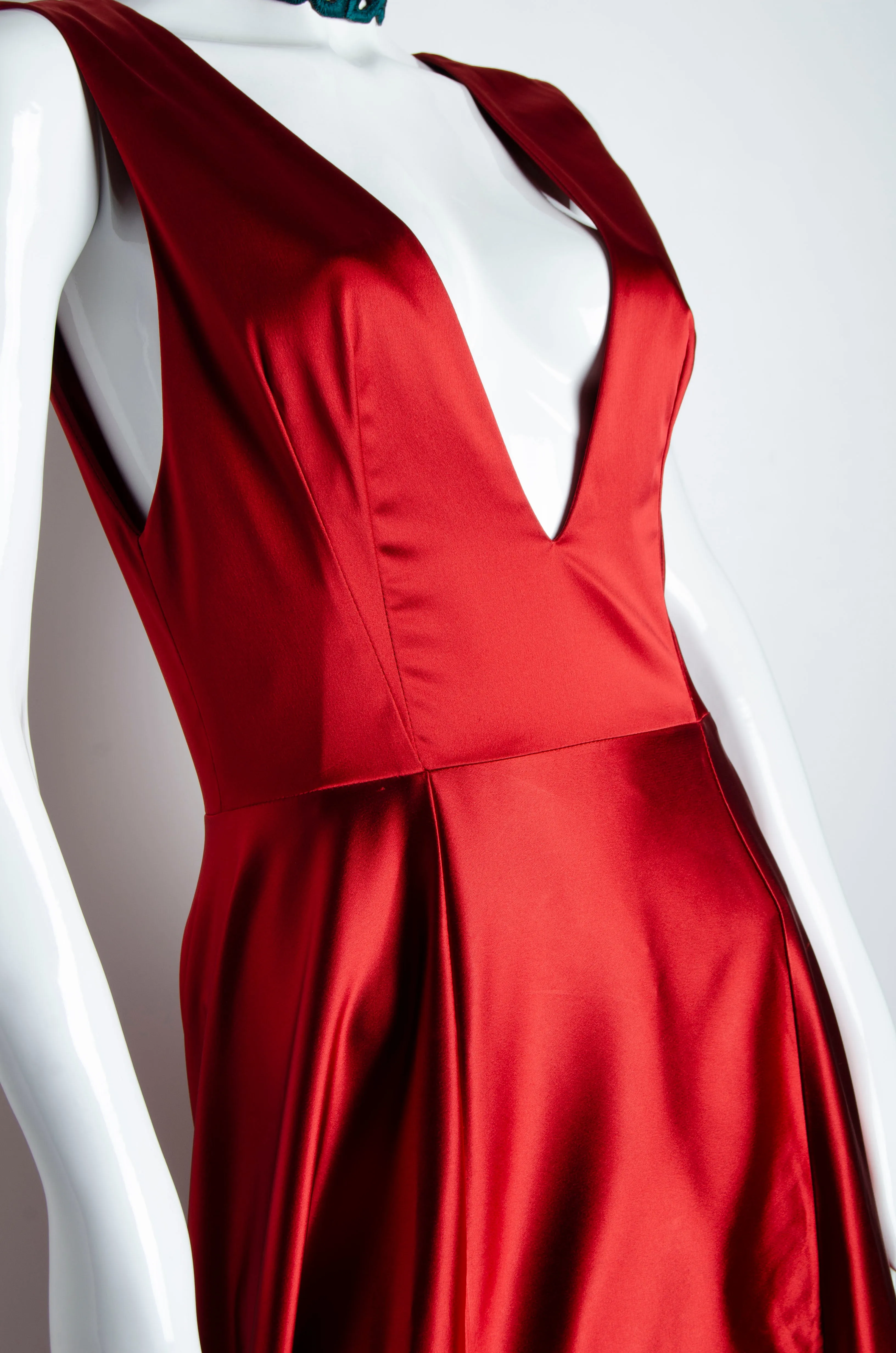 Geometric Silk Gown