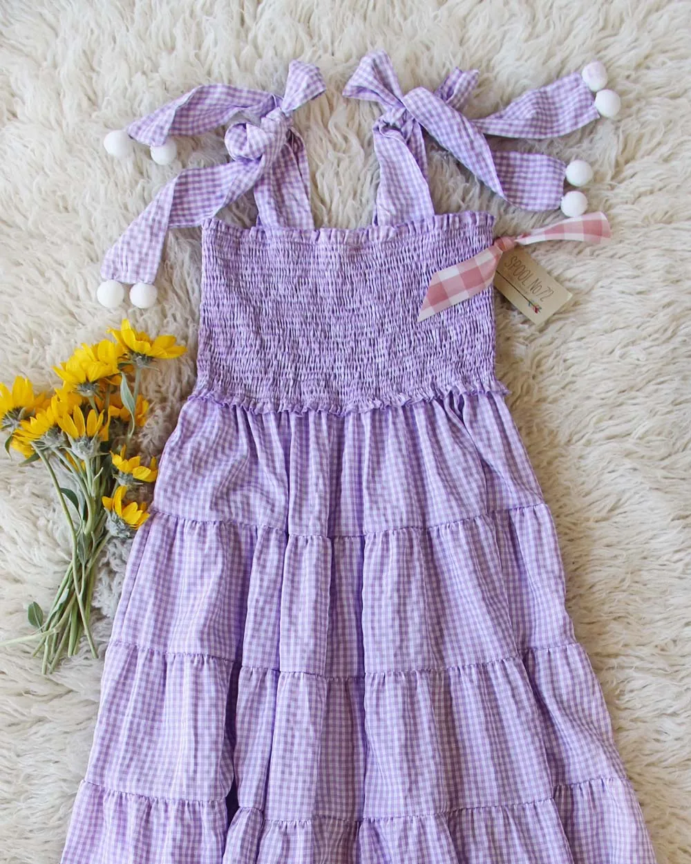 Gingham & Lilac Dress