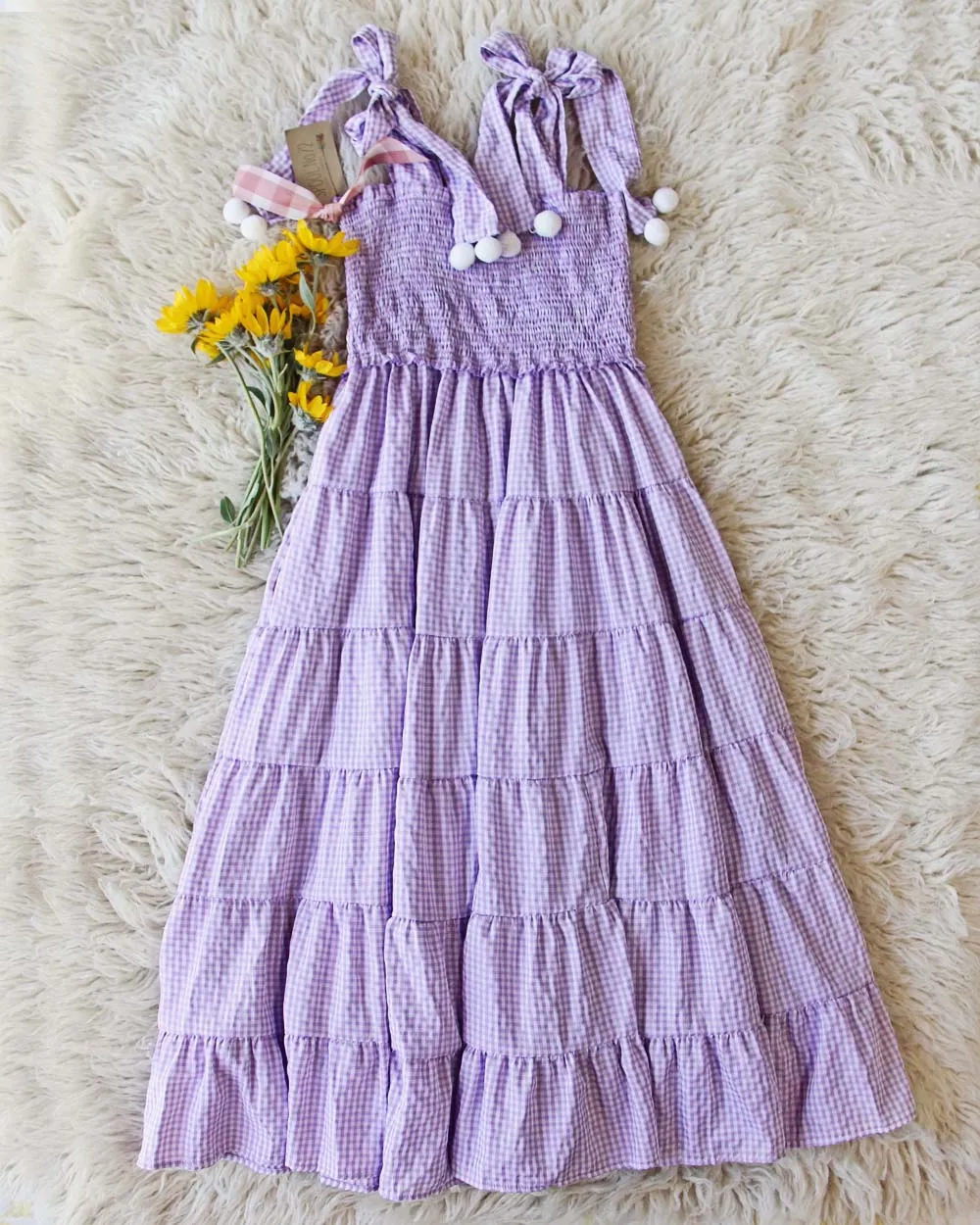 Gingham & Lilac Dress