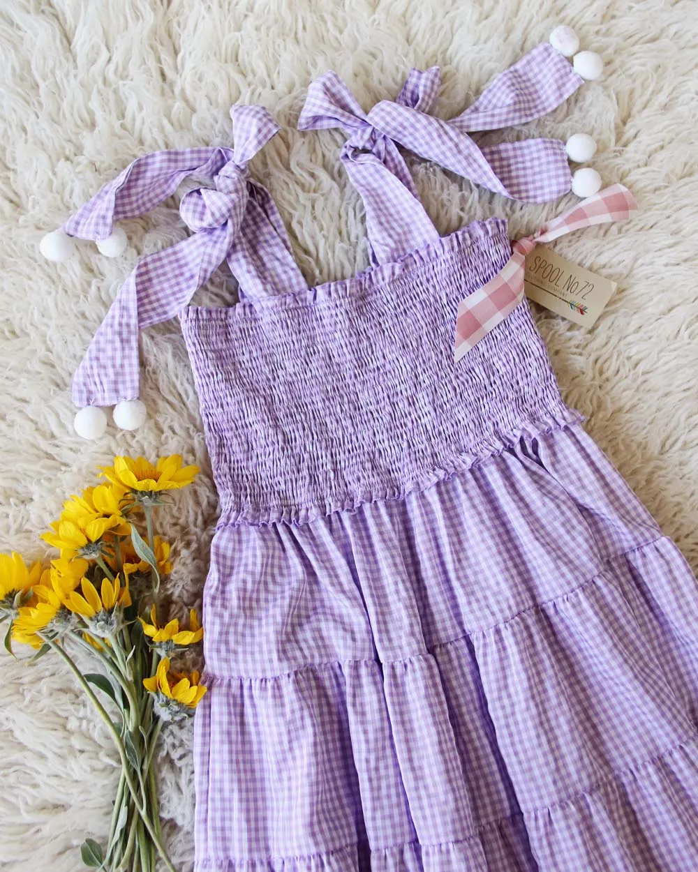 Gingham & Lilac Dress