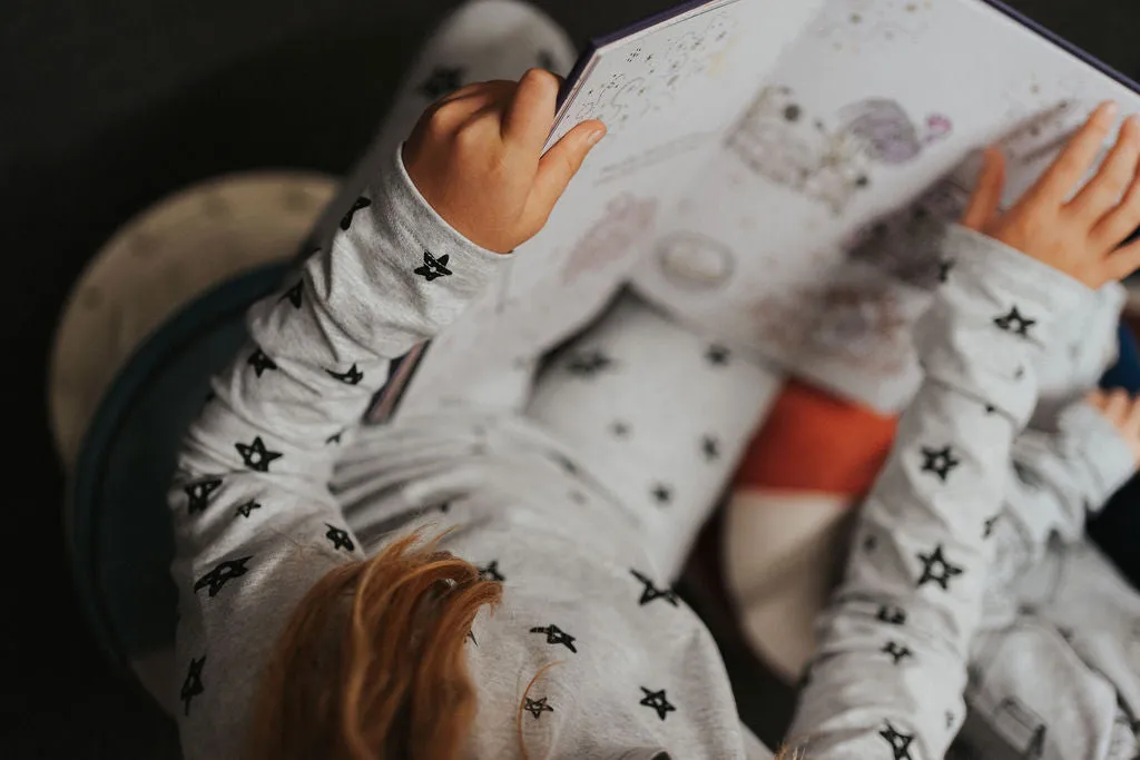 G.Nancy Stars Long Sleeve PJs - Grey Marle
