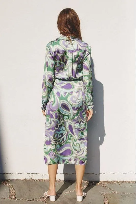 Groovy Girl Midi Shirt Wrap Dress