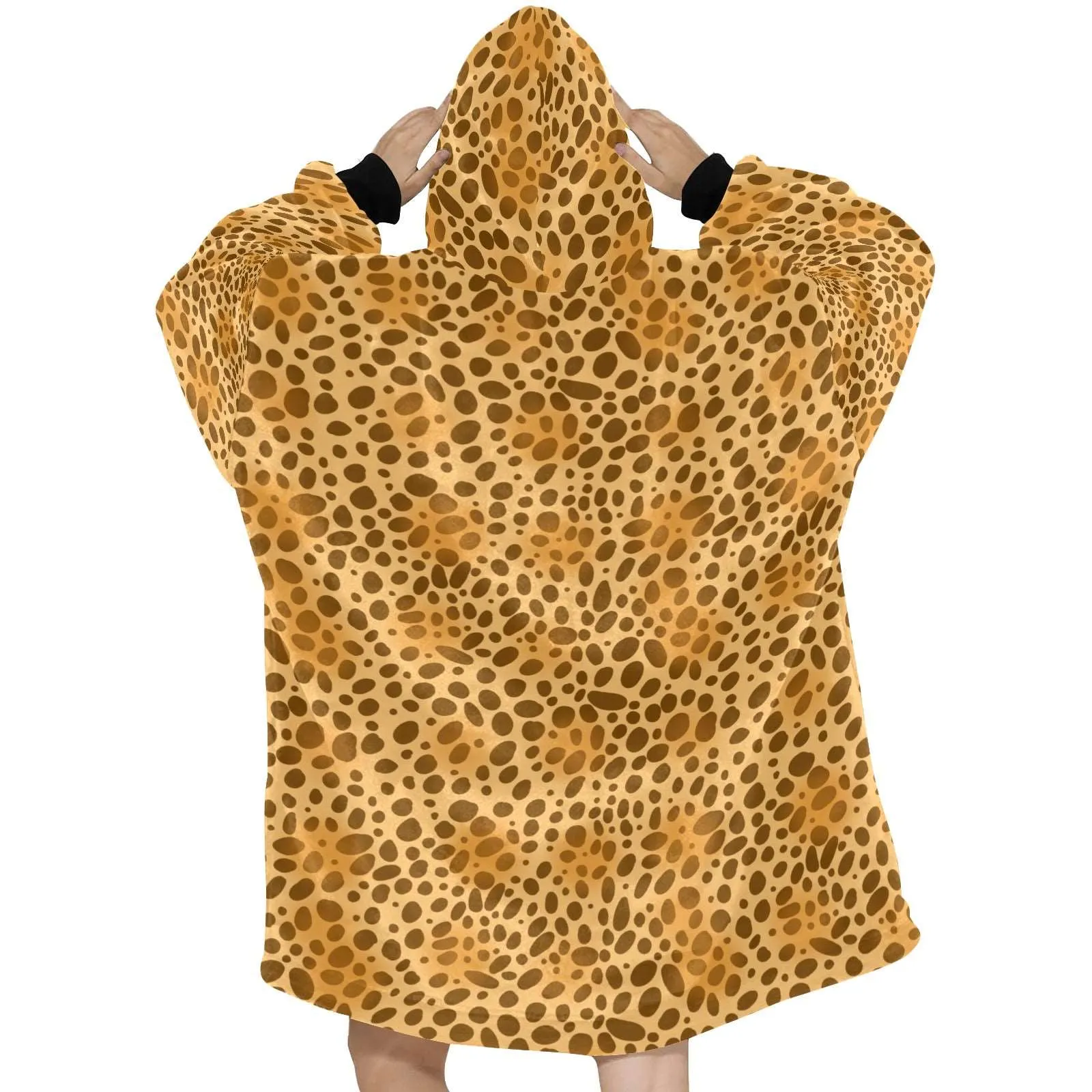 Growing Wild - Leopard Print - Hooded Blanket