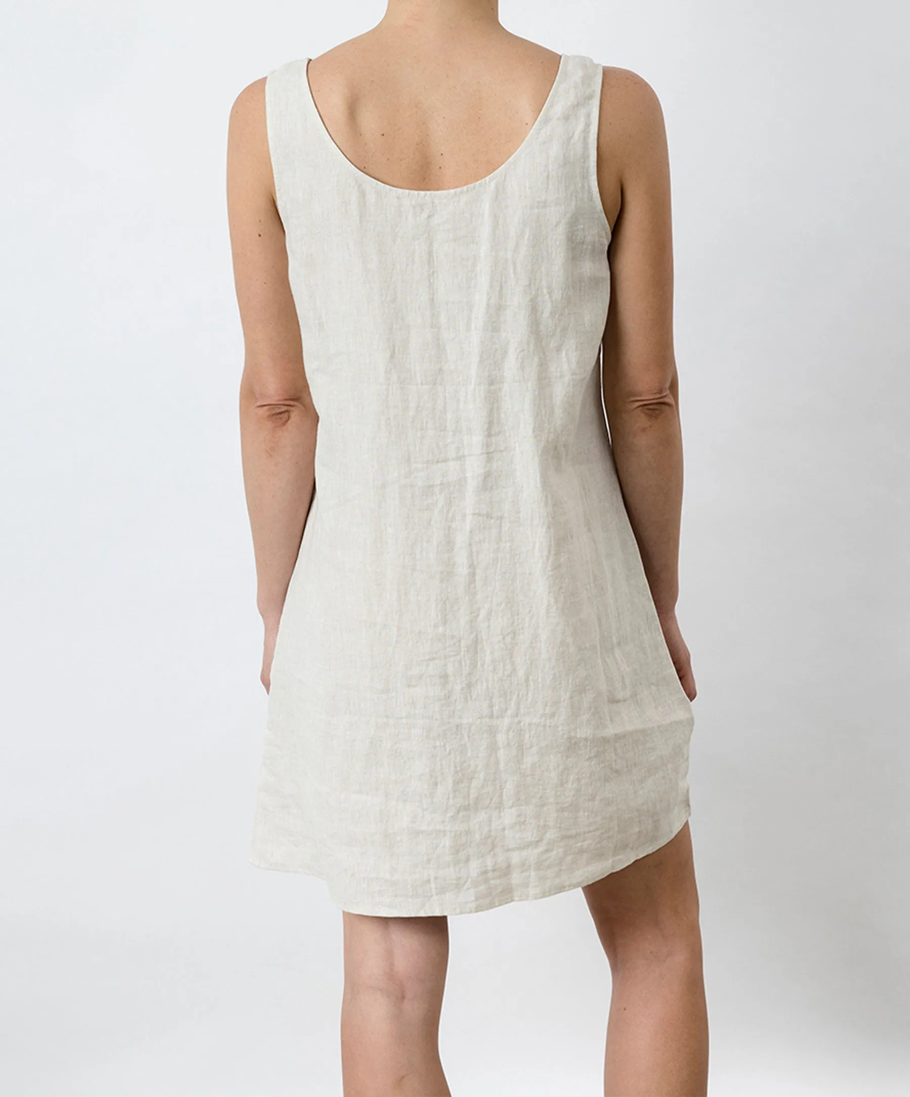 Hana Linen Dress - Natural