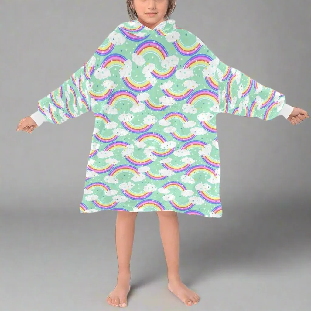 Happy Rainbow - Hooded Blanket