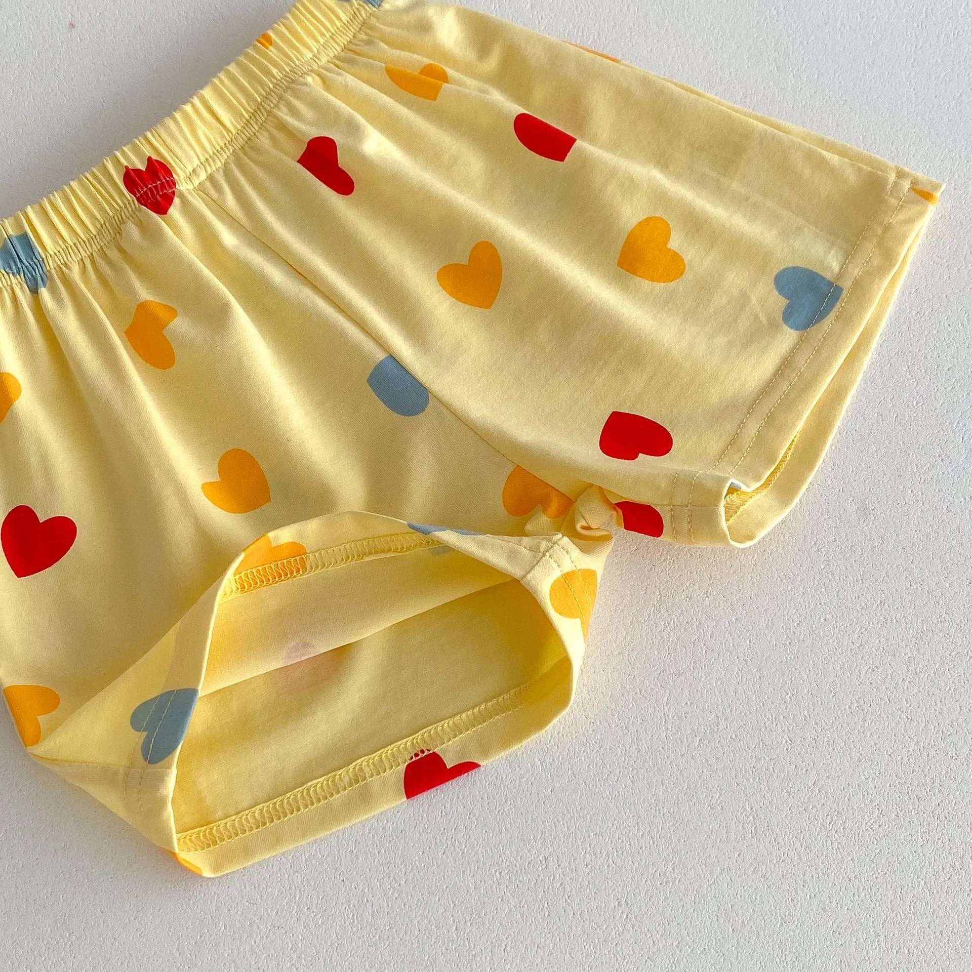 Heart & Polka Dot Print Tank Top Summer Set