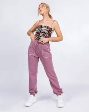 High Waist Joggers with Pockets in Blush Pink | Chelsea